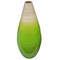Contemporary Bamboo Floor Flower Vase Tear Drop Design for Dining, Living Room, Entryway Decoration Fill It with Dried Branches or Flowers, Green